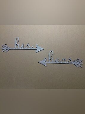 Rustic 'His' and 'Hers' Arrow Chair Signs - Set of 2
